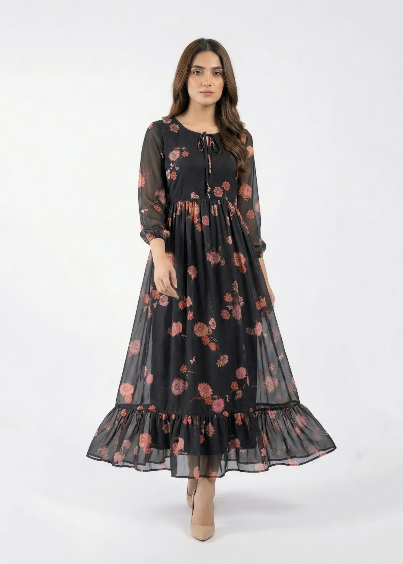 Chiffon maxi noirclassic 789655