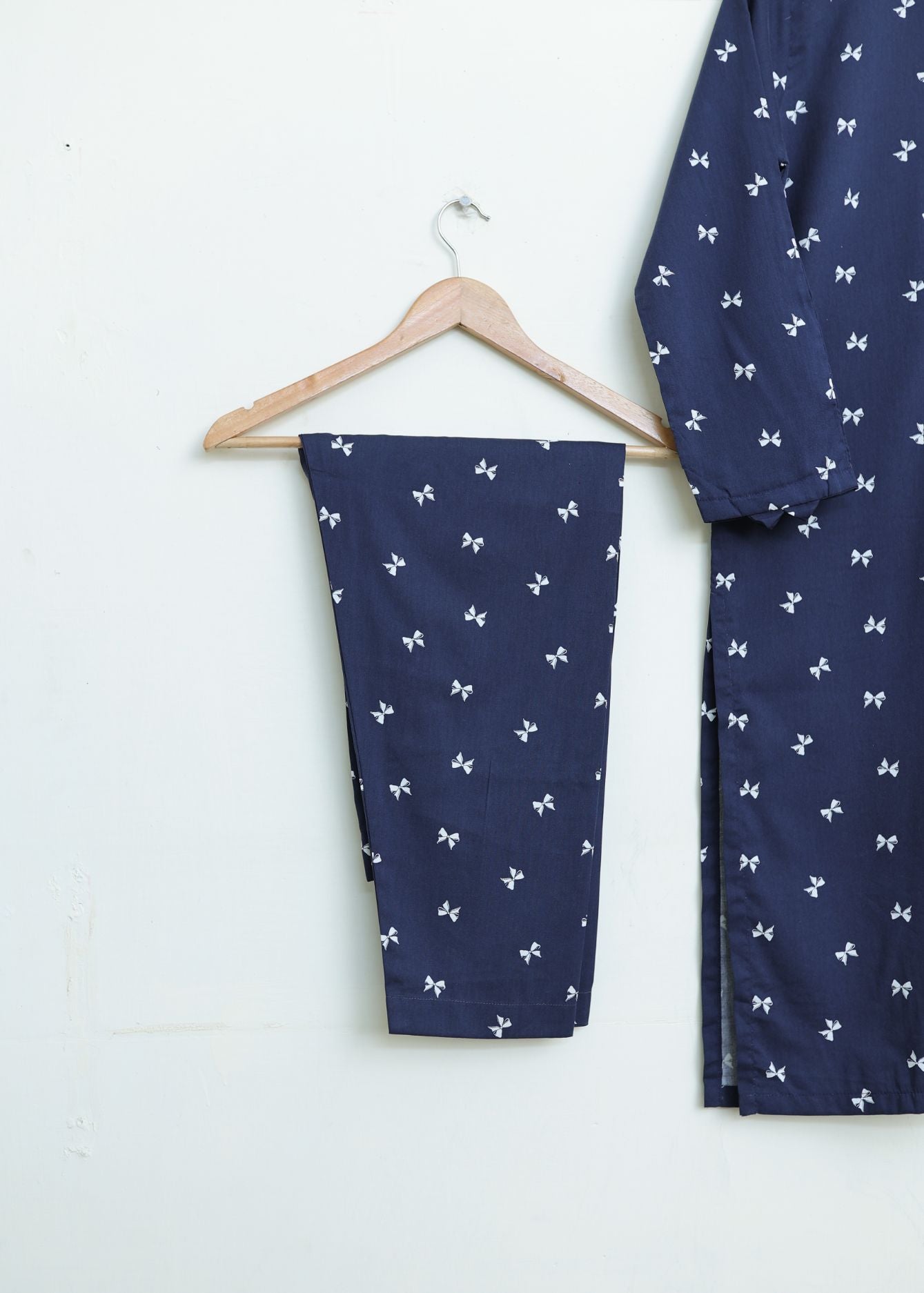Linen 2pc set-78779 navyWhite
