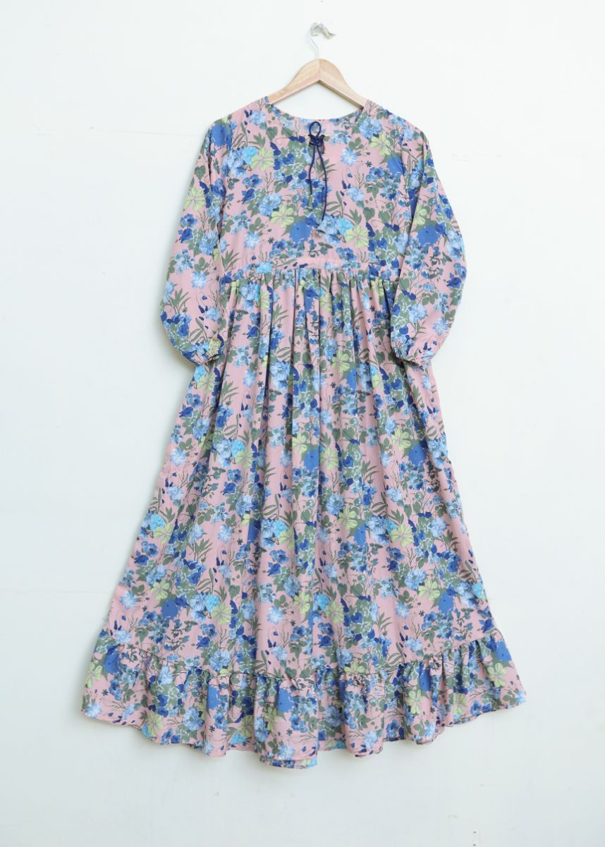 Georgette maxi 10162 pinkBlue