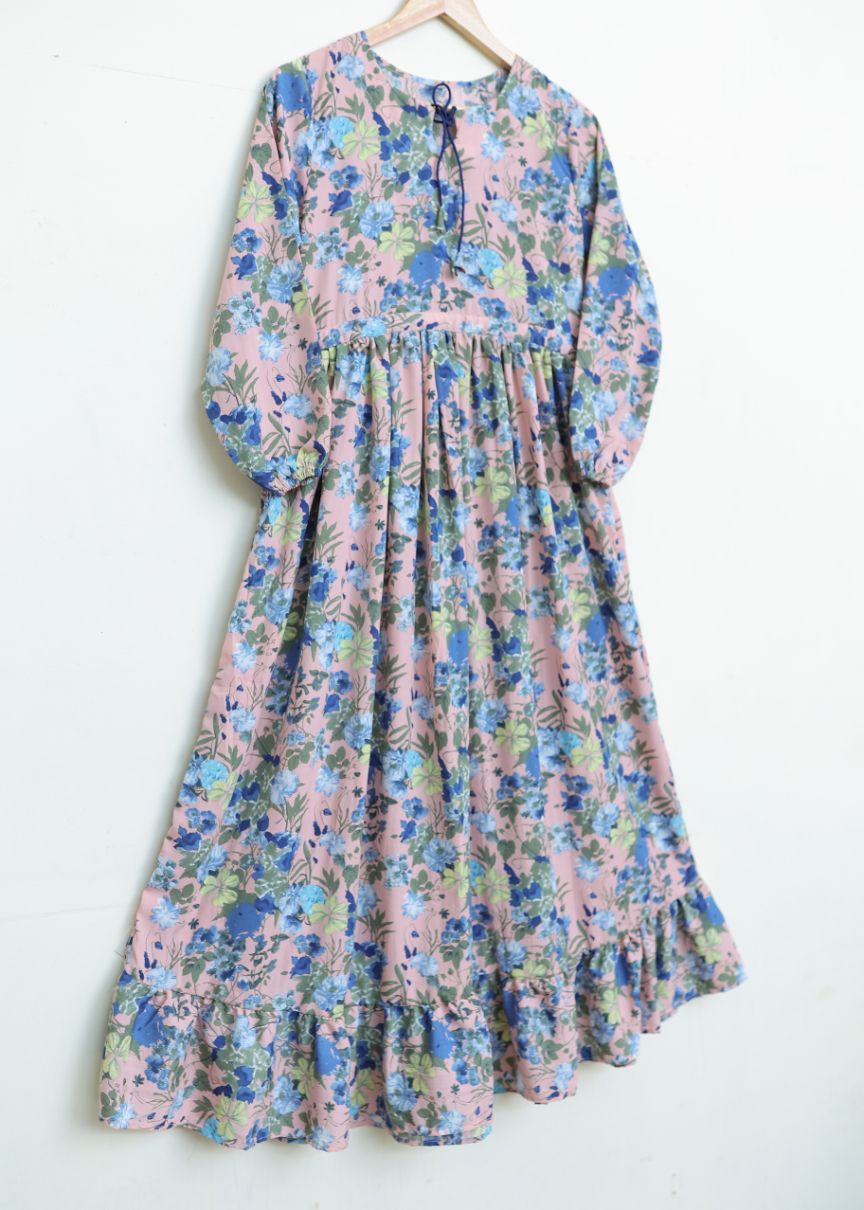 Georgette maxi 10162 pinkBlue