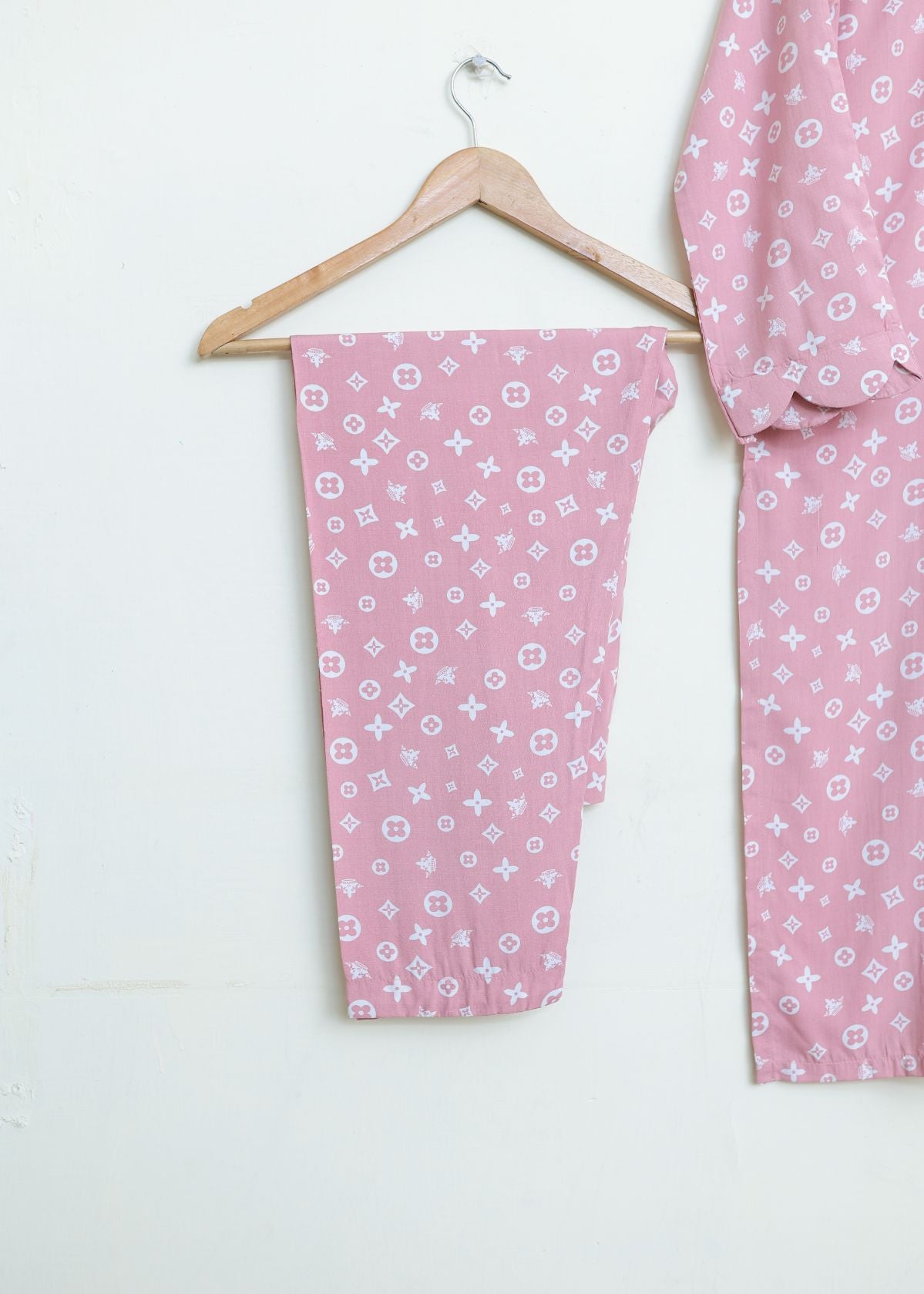 Linen 2pc set-78779 pinkLv