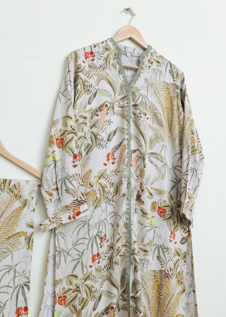 printed 2pc - beigegreen 79098