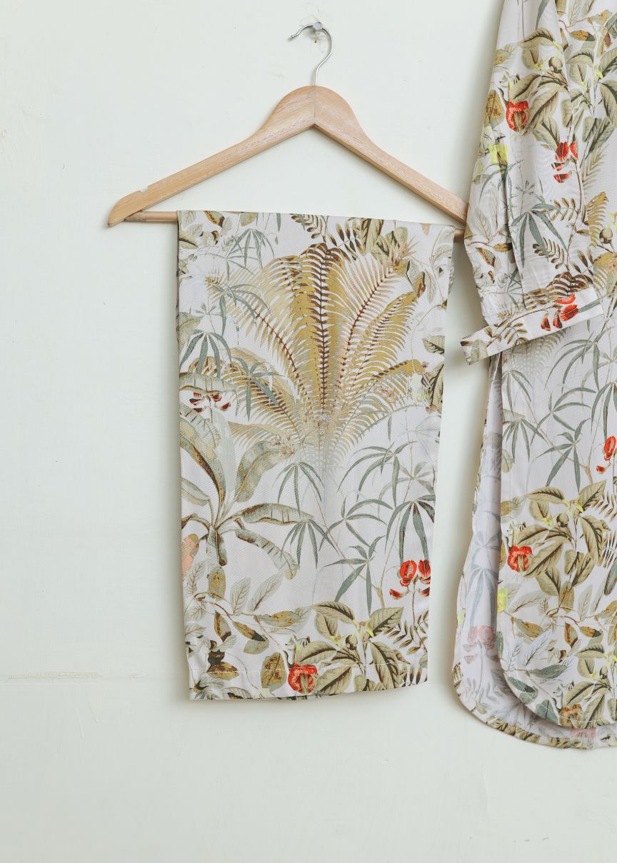 printed 2pc - beigegreen 79098