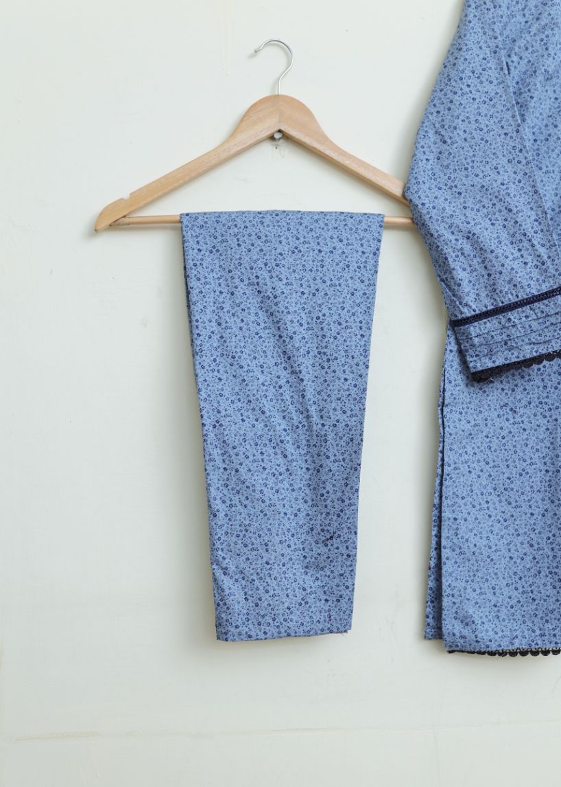 Cotton 2pc set-79115- blue