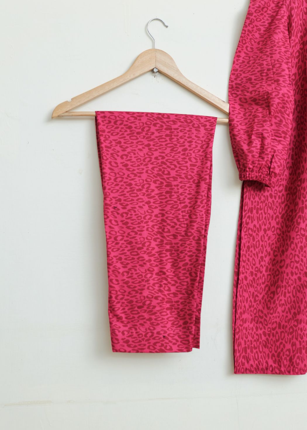 Cotton 2pc set-79118 hotPnk