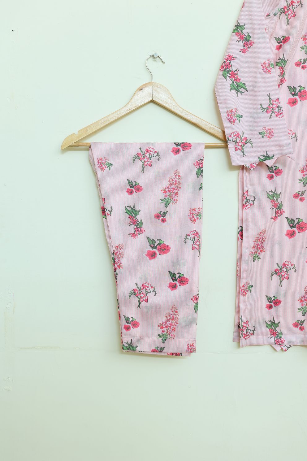 Lawn 2pc set-78744 pinklines