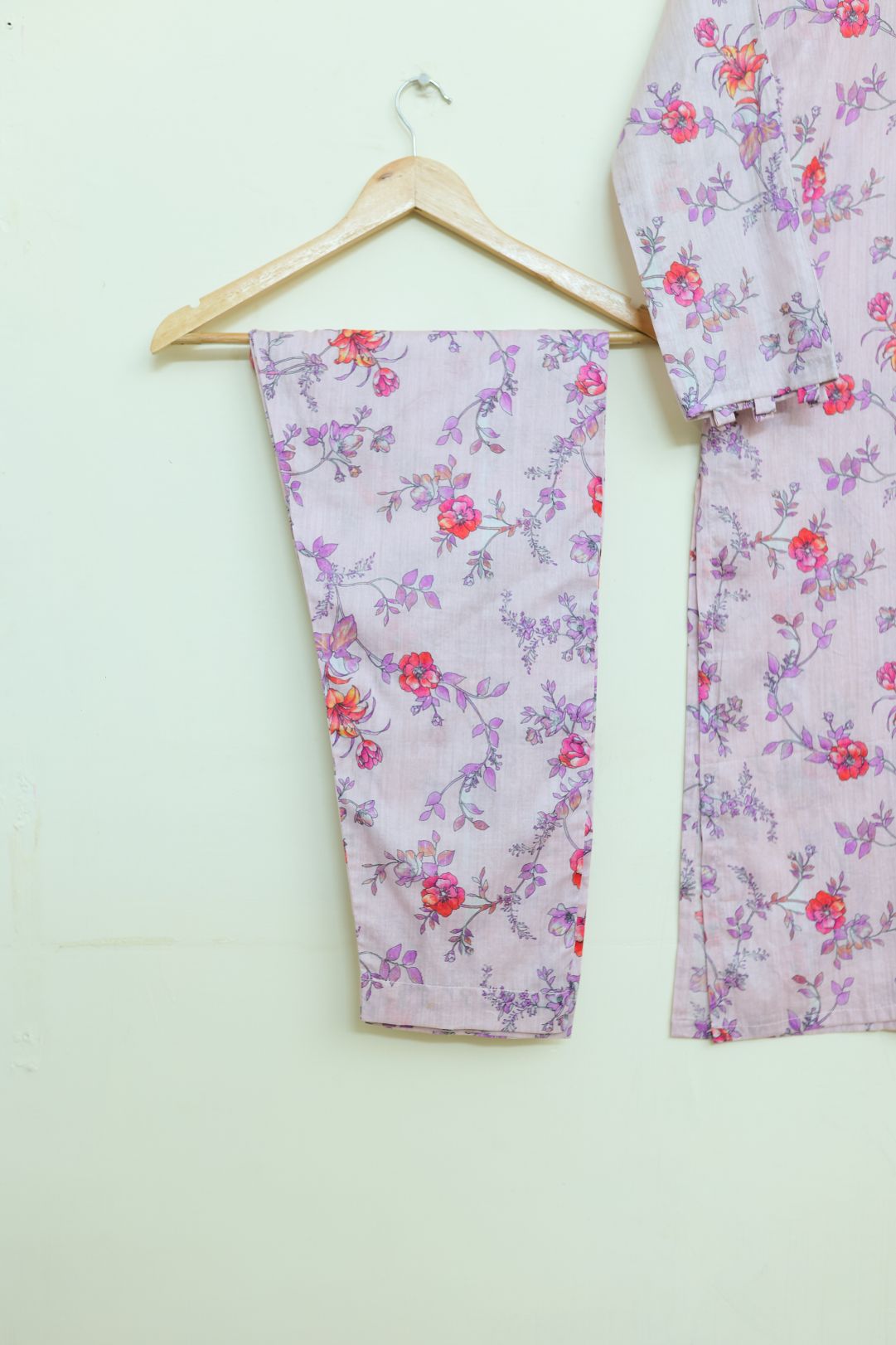 Lawn 2pc set-78733 teapnkShambray