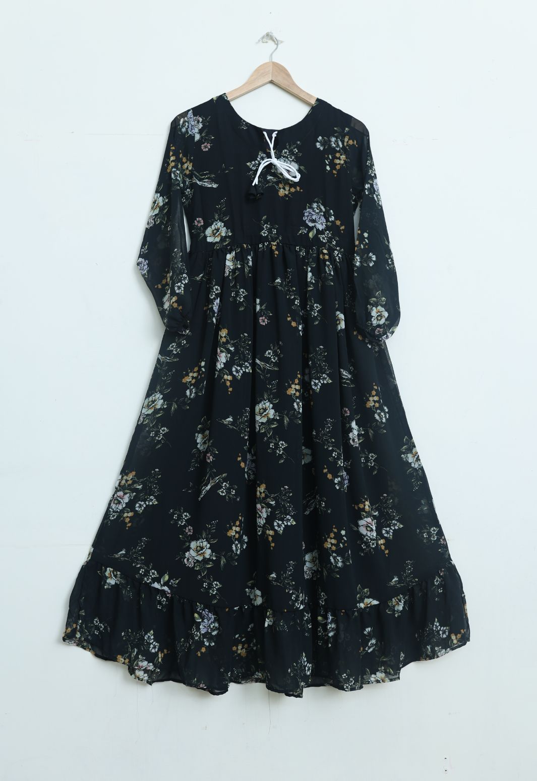 chiffon maxi blackmotifmx 10130