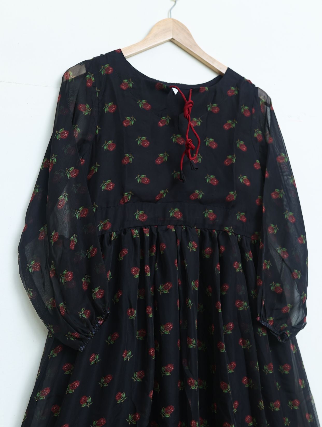 chiffon maxi blackRedfl 10135