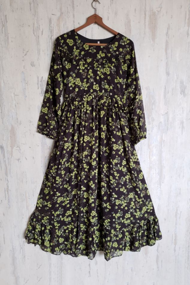chiffon maxi 9855 blackyellwFl