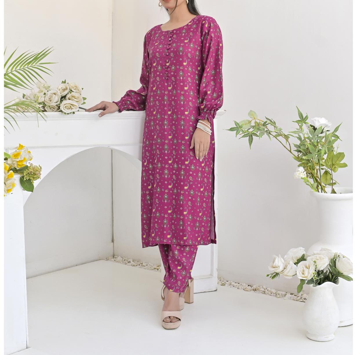 printed 2pc - 79273 hotpink