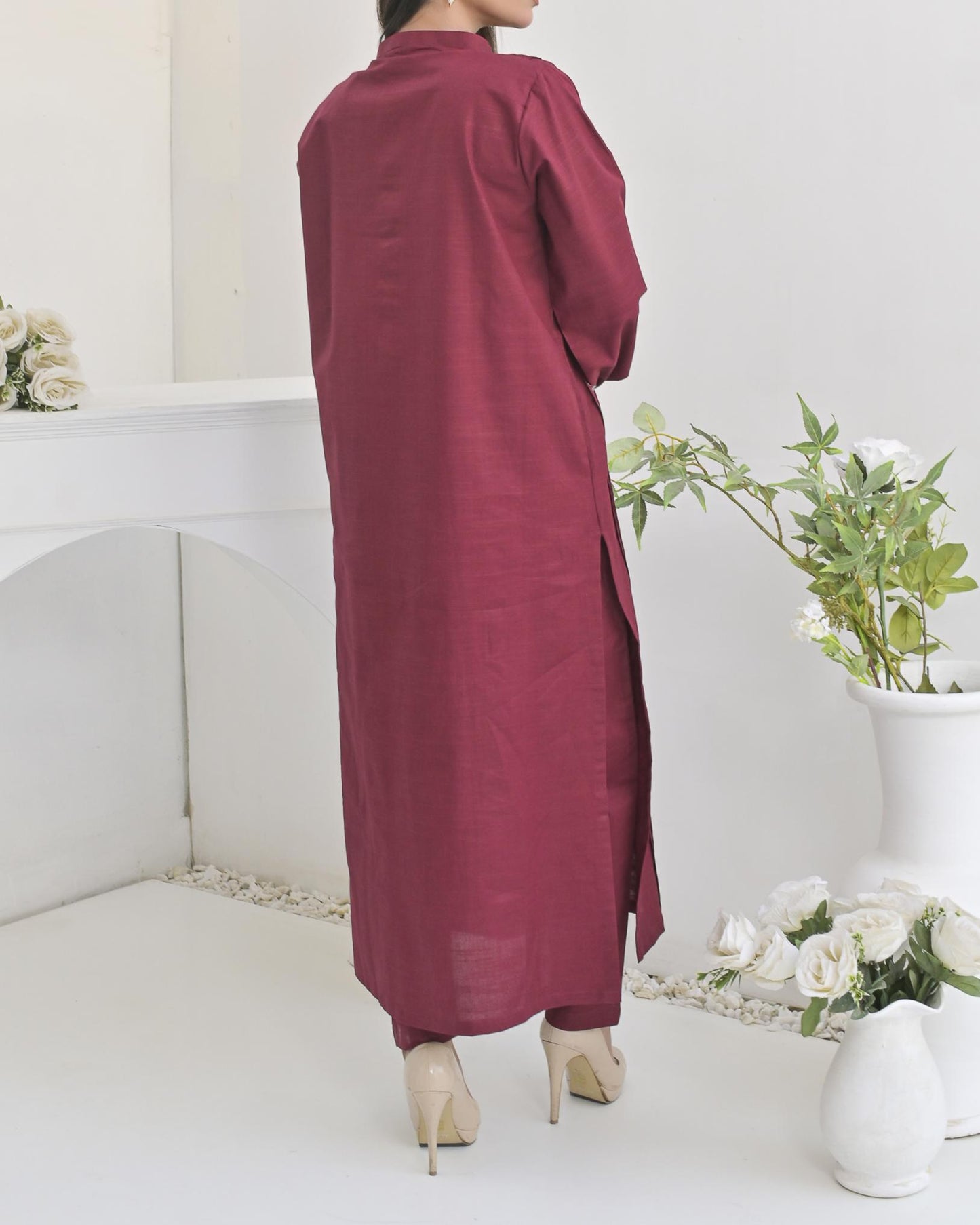 khaddar 2pc -79251 maroon