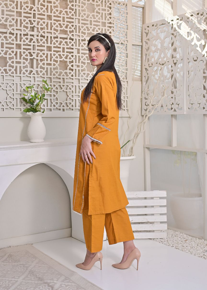 khaddar emb 2pc -79224 mustard