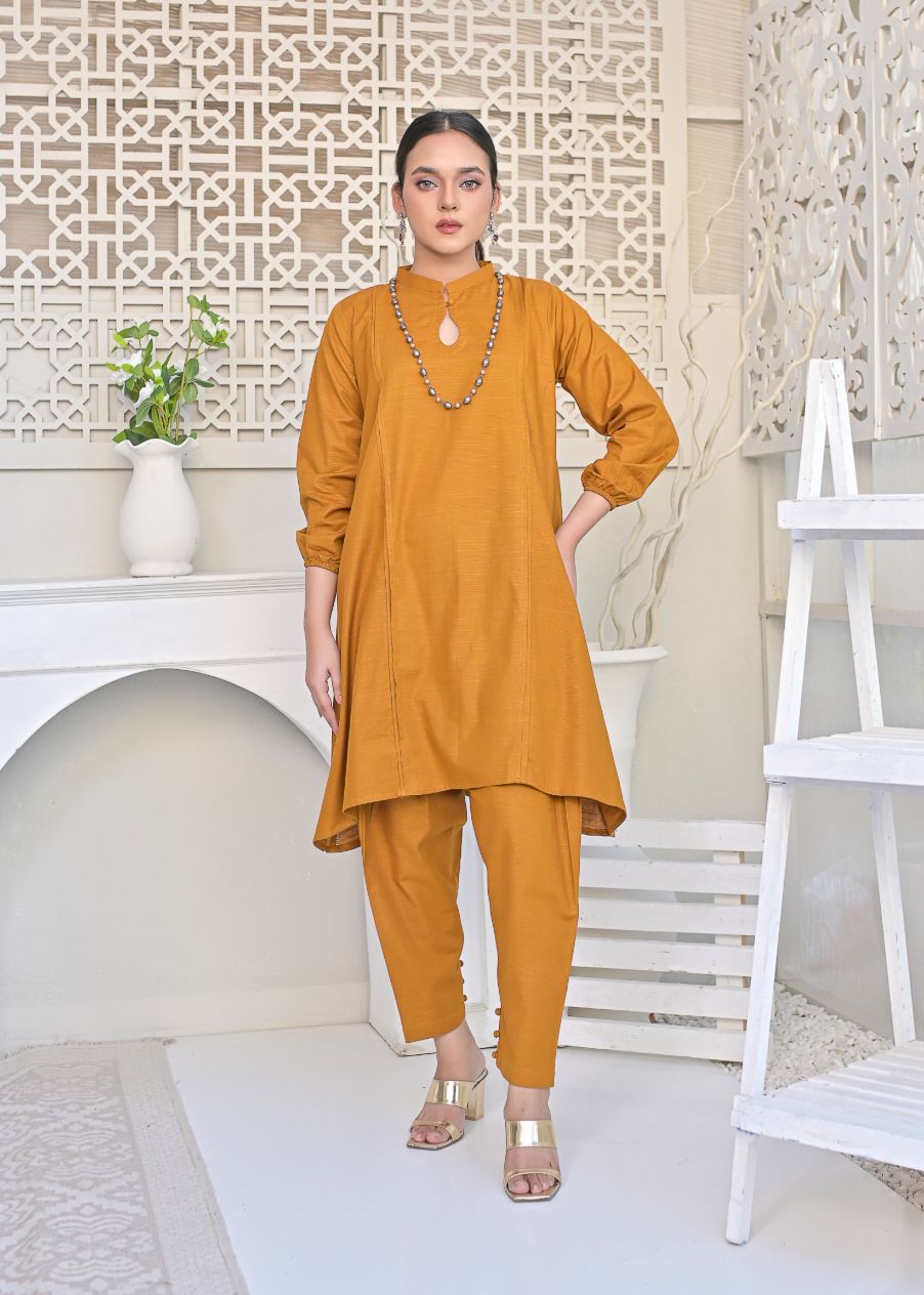 khaddar 2pc -79216 mustard