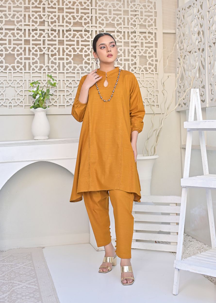 khaddar 2pc -79216 mustard