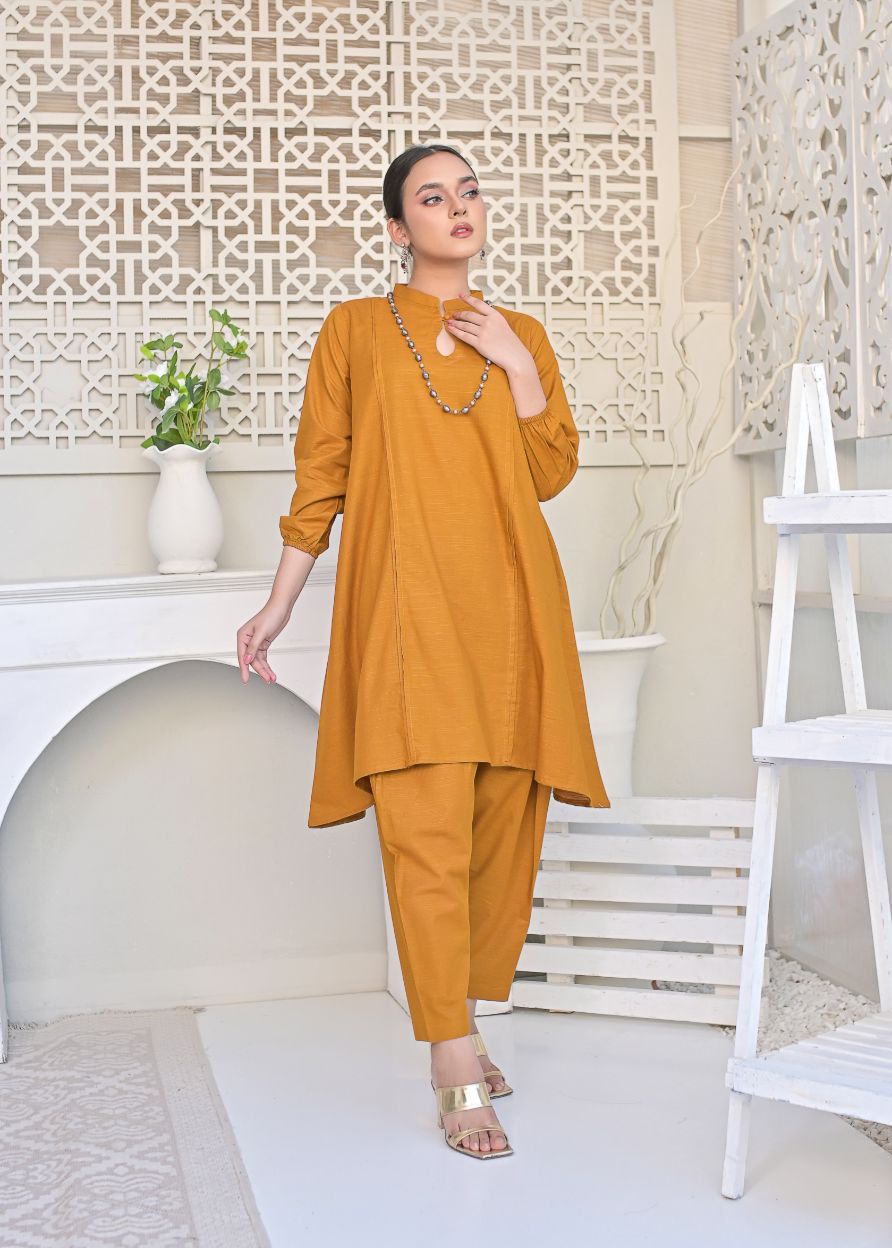 khaddar 2pc -79216 mustard