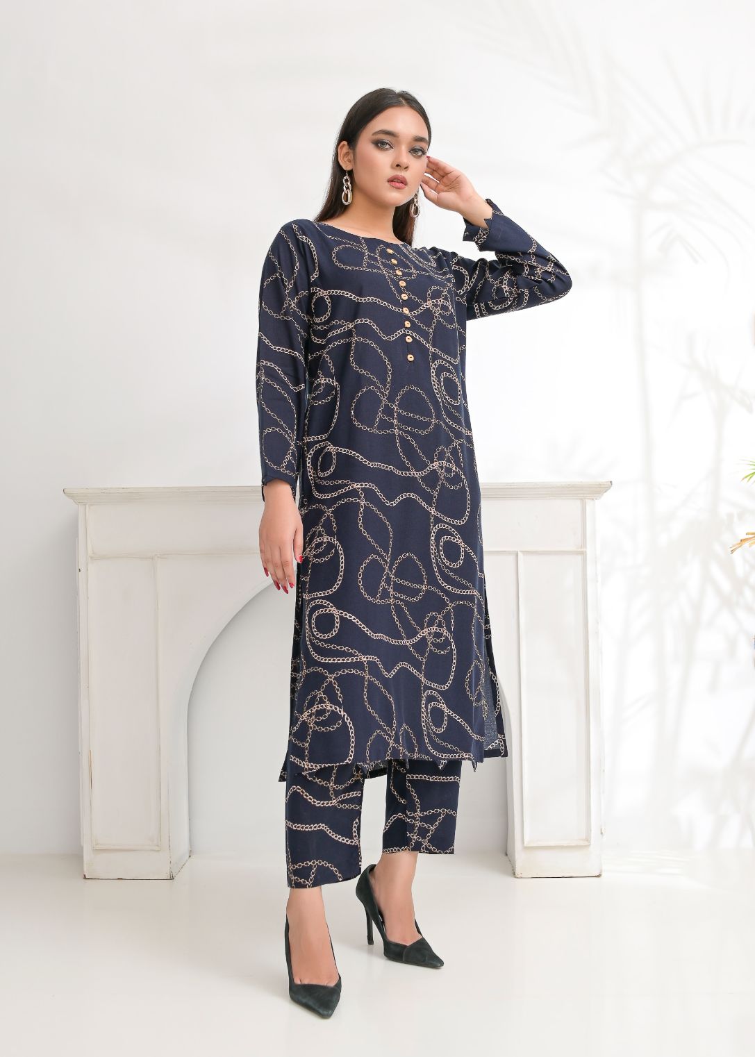 Linen 2pc set-78768 blackchain
