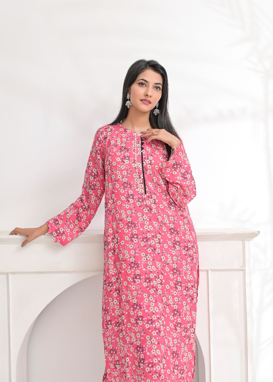 Linen 2pc set-78770 pinkfl34