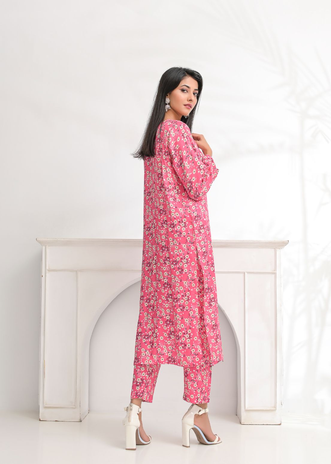 Linen 2pc set-78770 pinkfl34