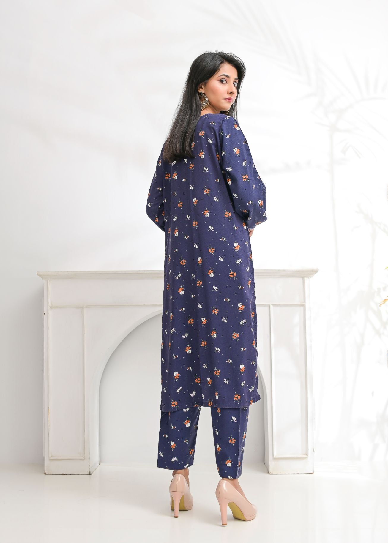 Linen 2pc set-78776 navyRust