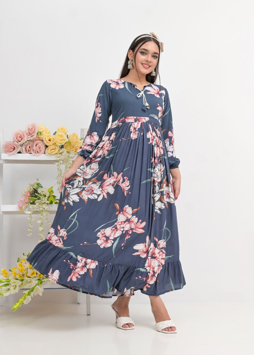 linen maxi 10145 grey