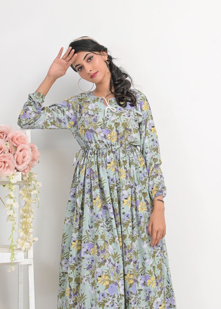 Georgette maxi 10151 seagreen023