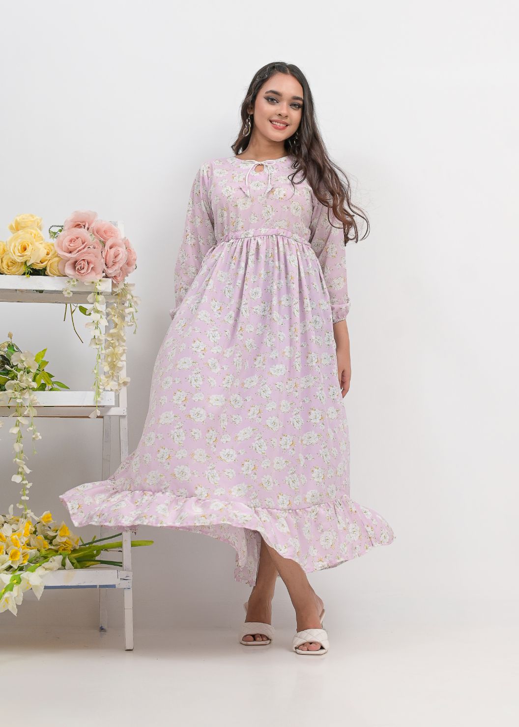 Georgette maxi 10148 lylac021