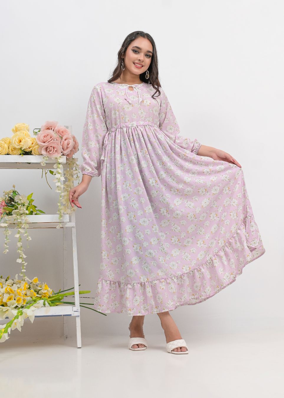 Georgette maxi 10148 lylac021