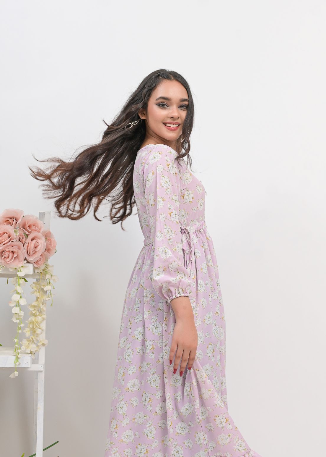 Georgette maxi 10148 lylac021