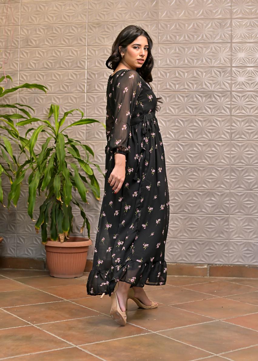 Chiffon maxi blacksb 10180
