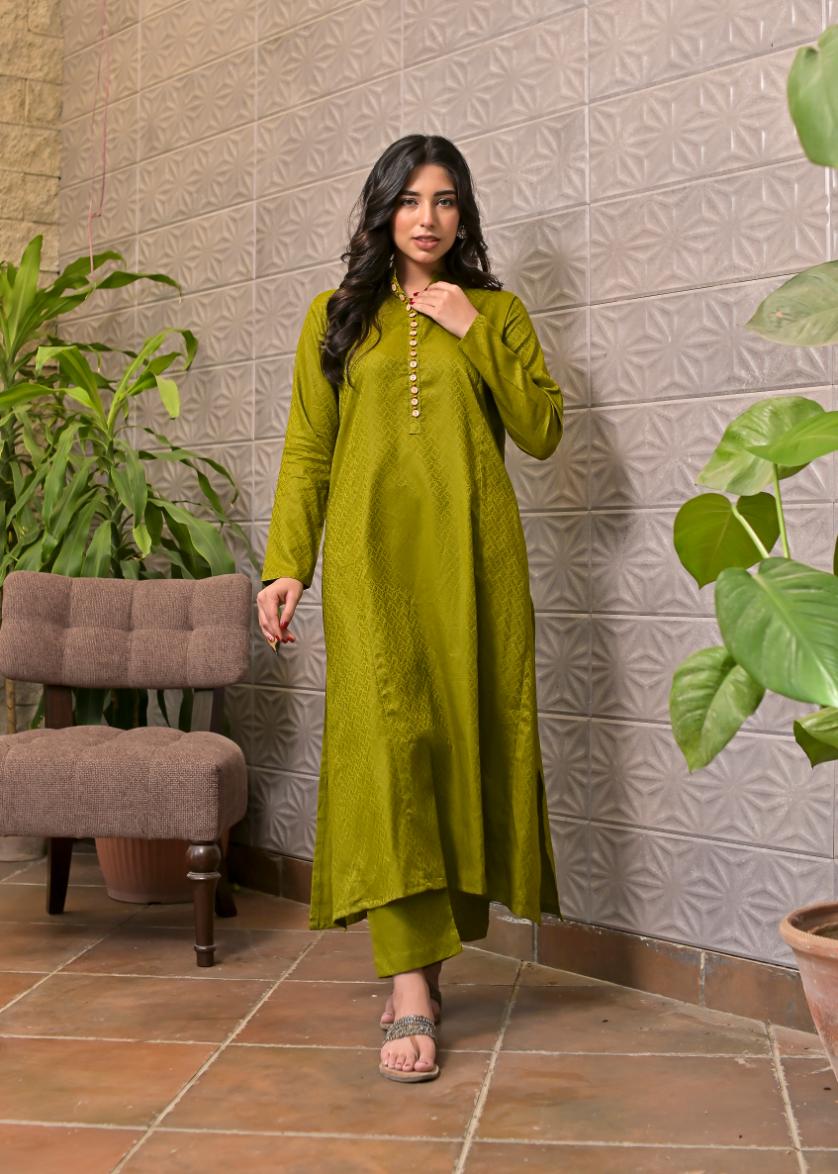 Jacquard 2pc -79320 lemonGreen