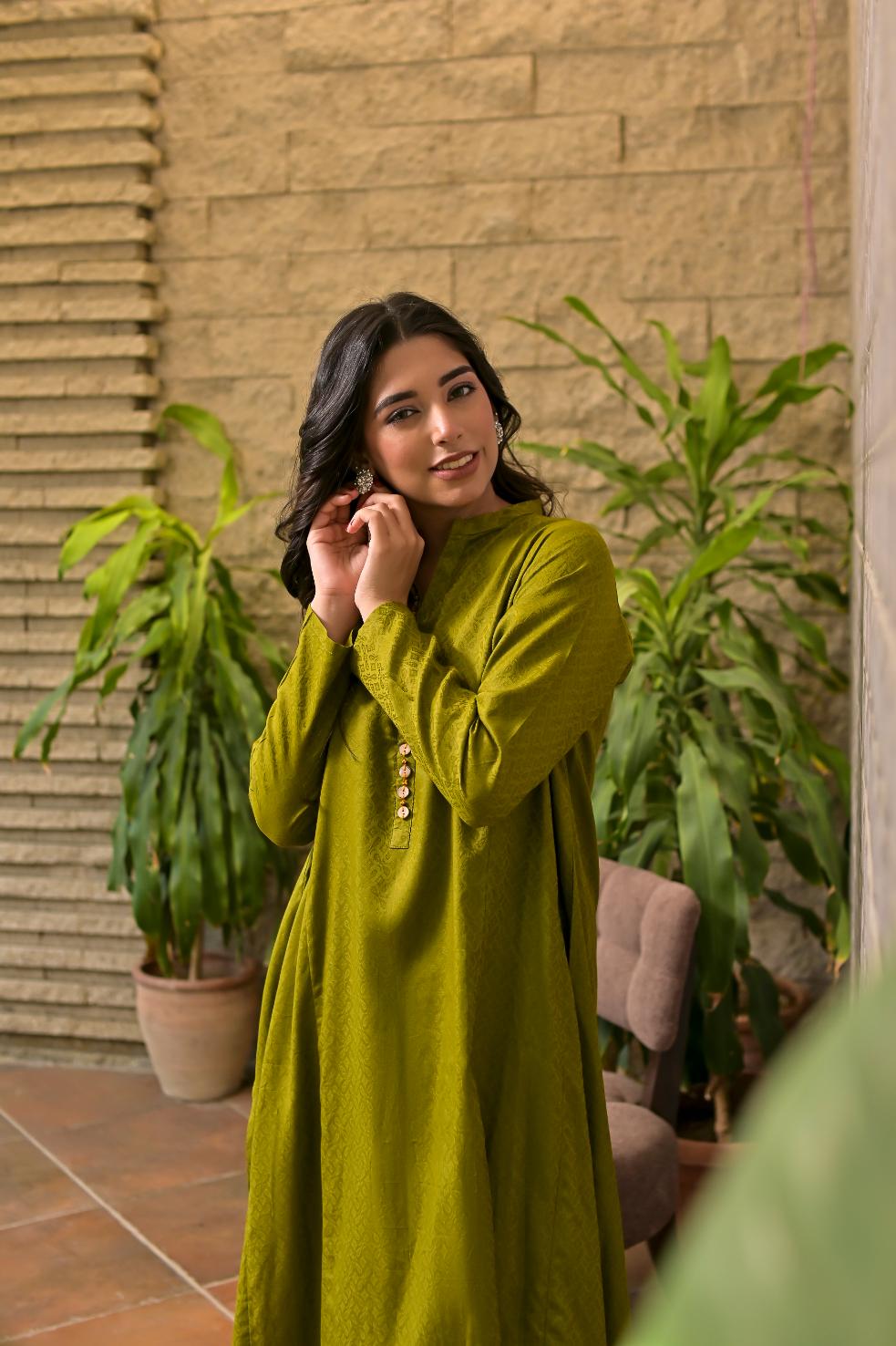 Jacquard 2pc -79320 lemonGreen