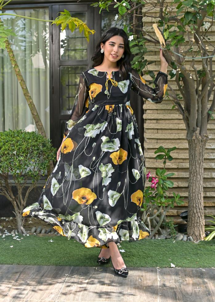 Chiffon maxi bblackY 10176