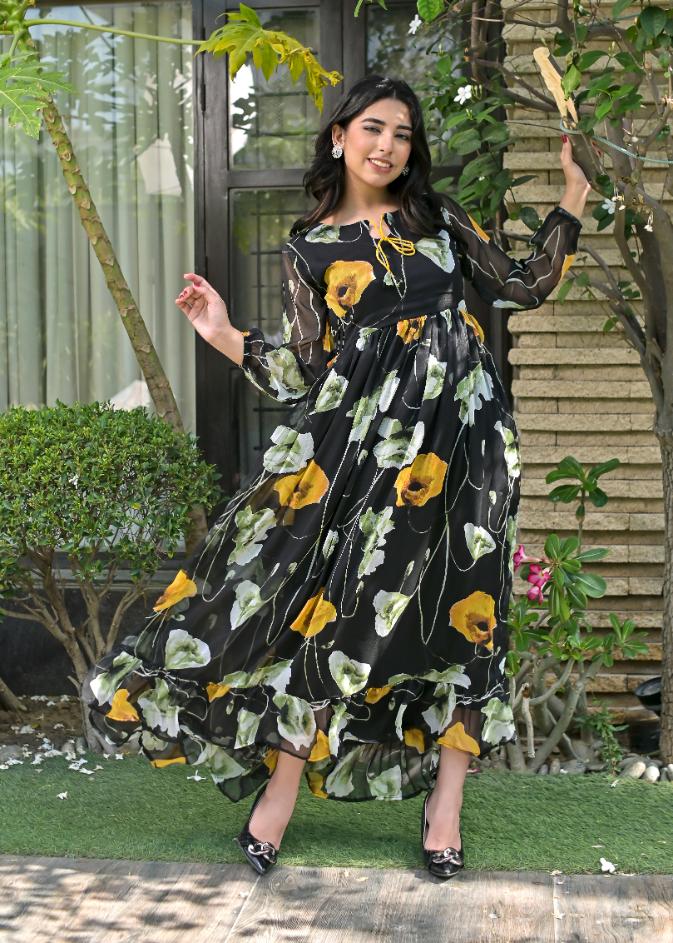 Chiffon maxi bblackY 10176
