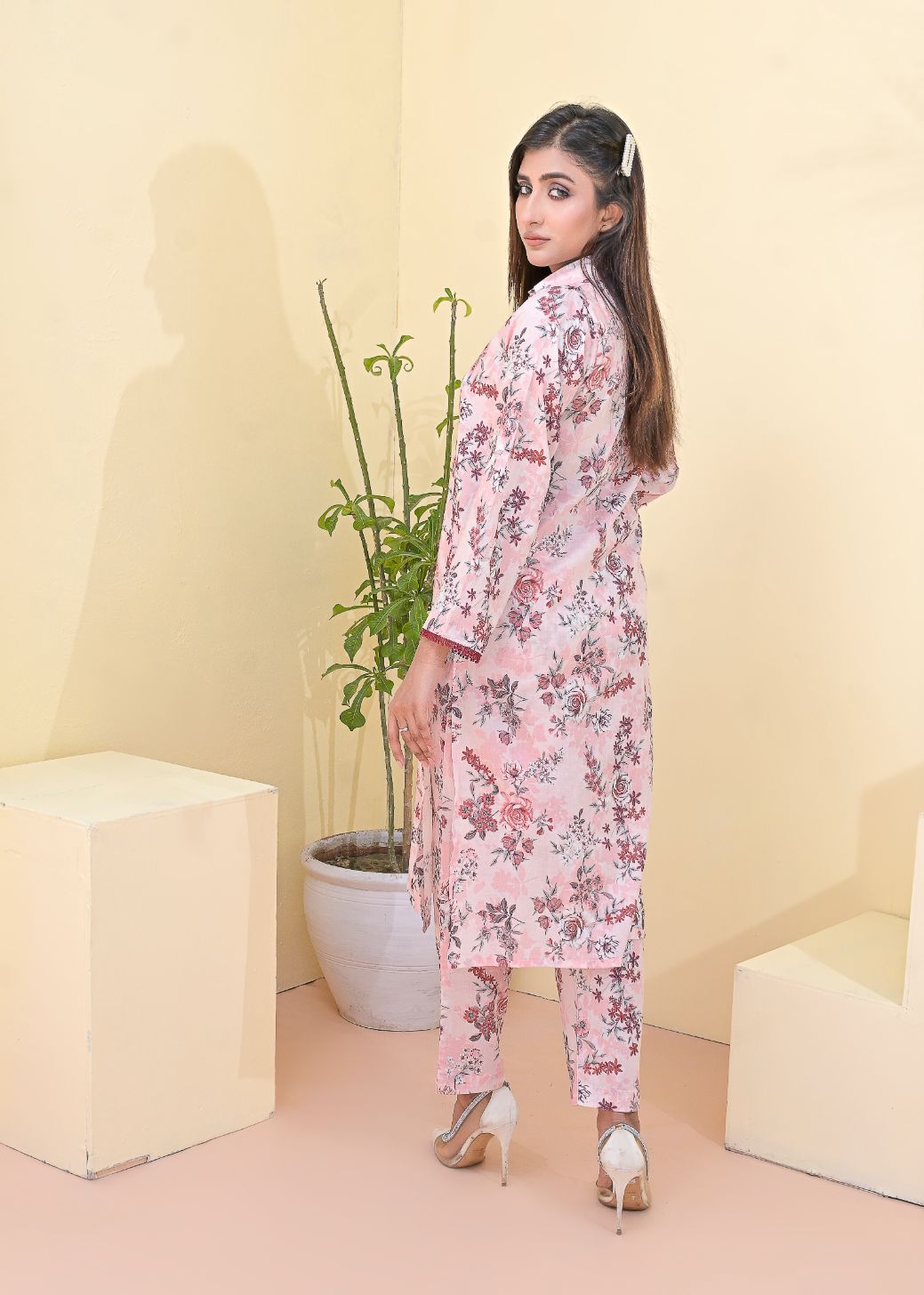 Cotton 2pc set-78901 PinkMron