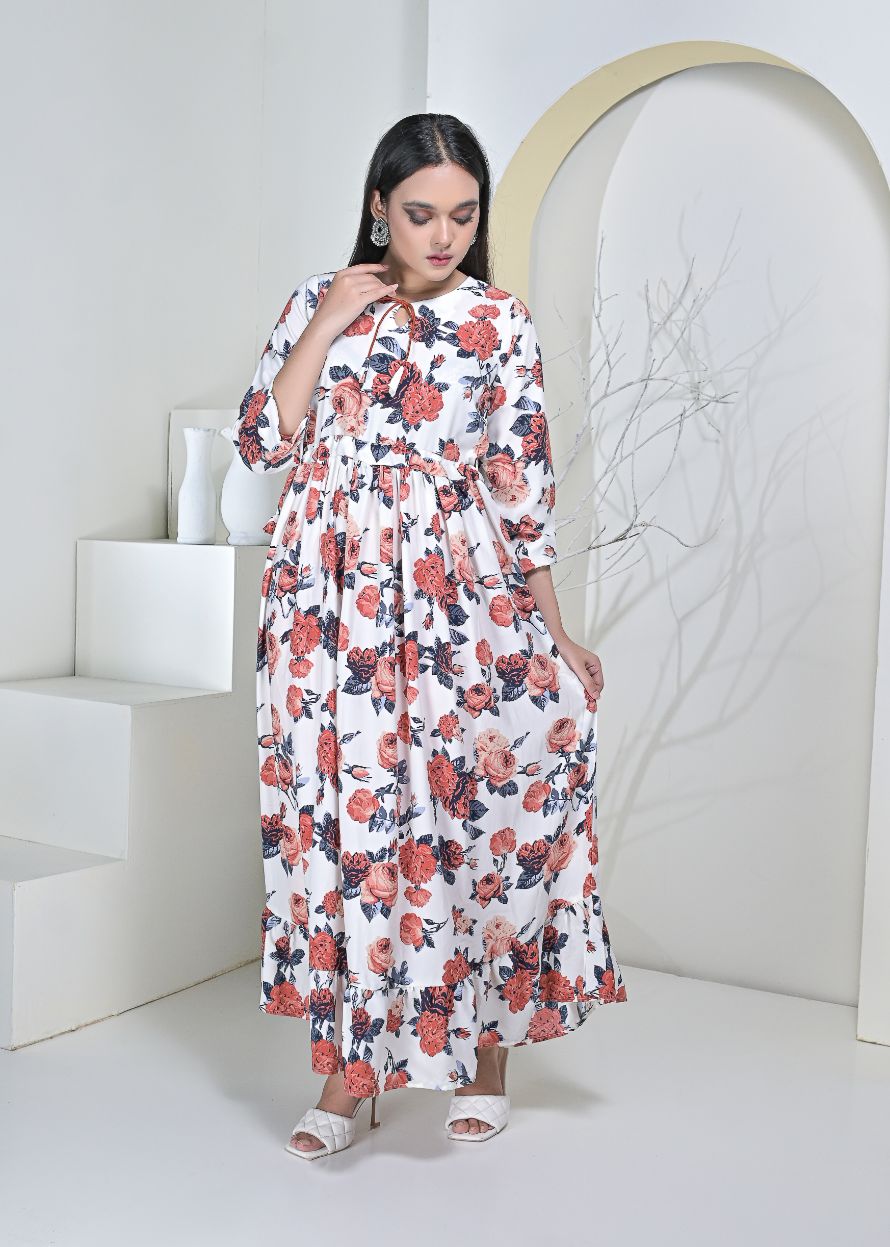 Georgette maxi 10172 whiteFL23
