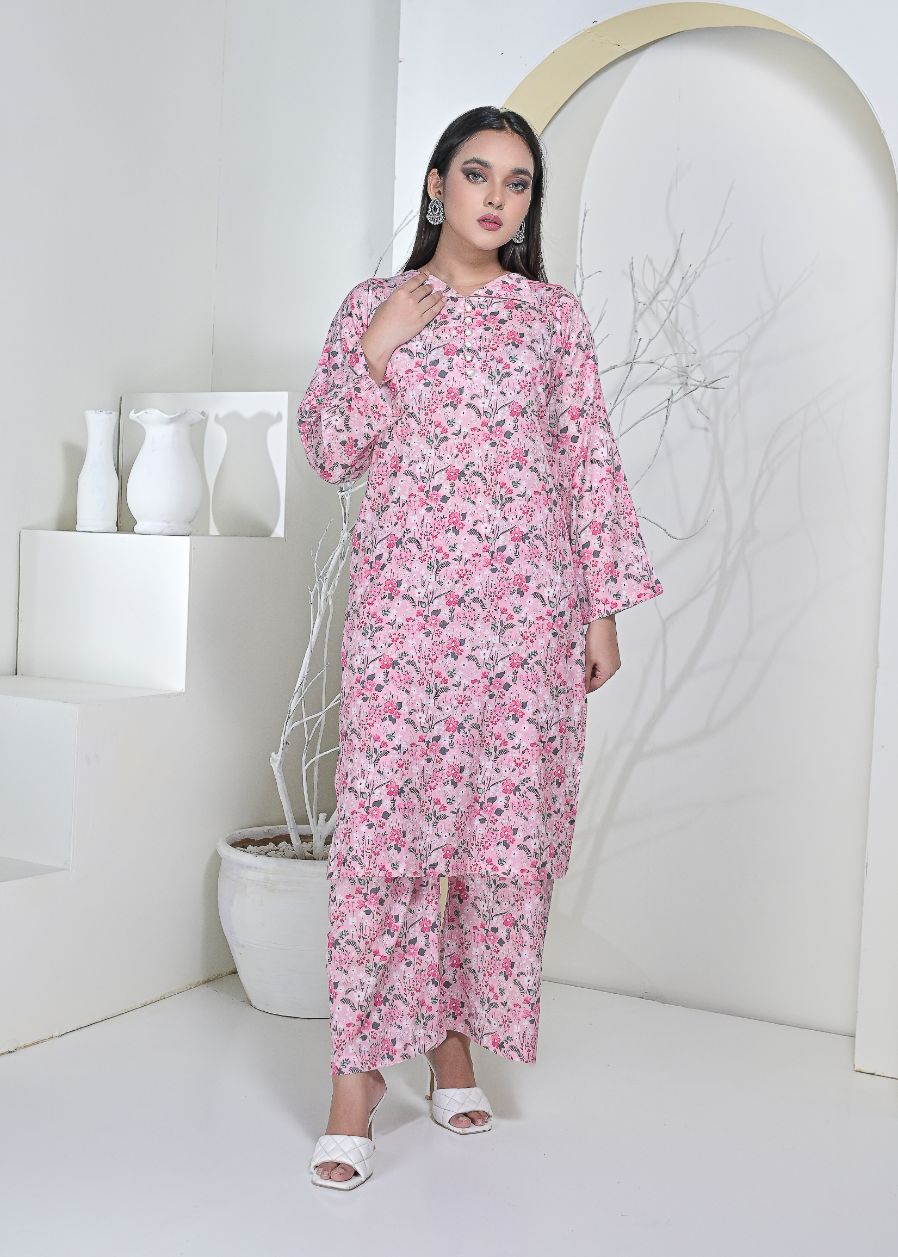 Cotton 2pc set-79005 pinkWC