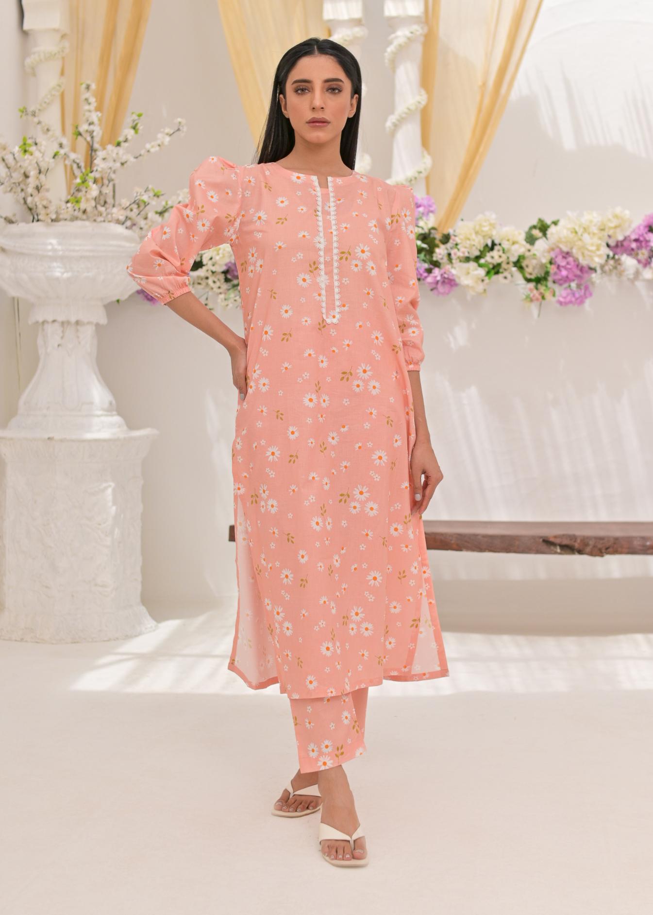 Cotton lawn 79310 PuffPeach