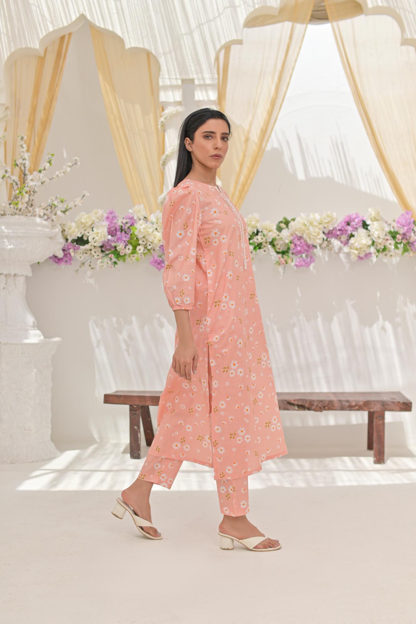 Cotton lawn 79310 PuffPeach