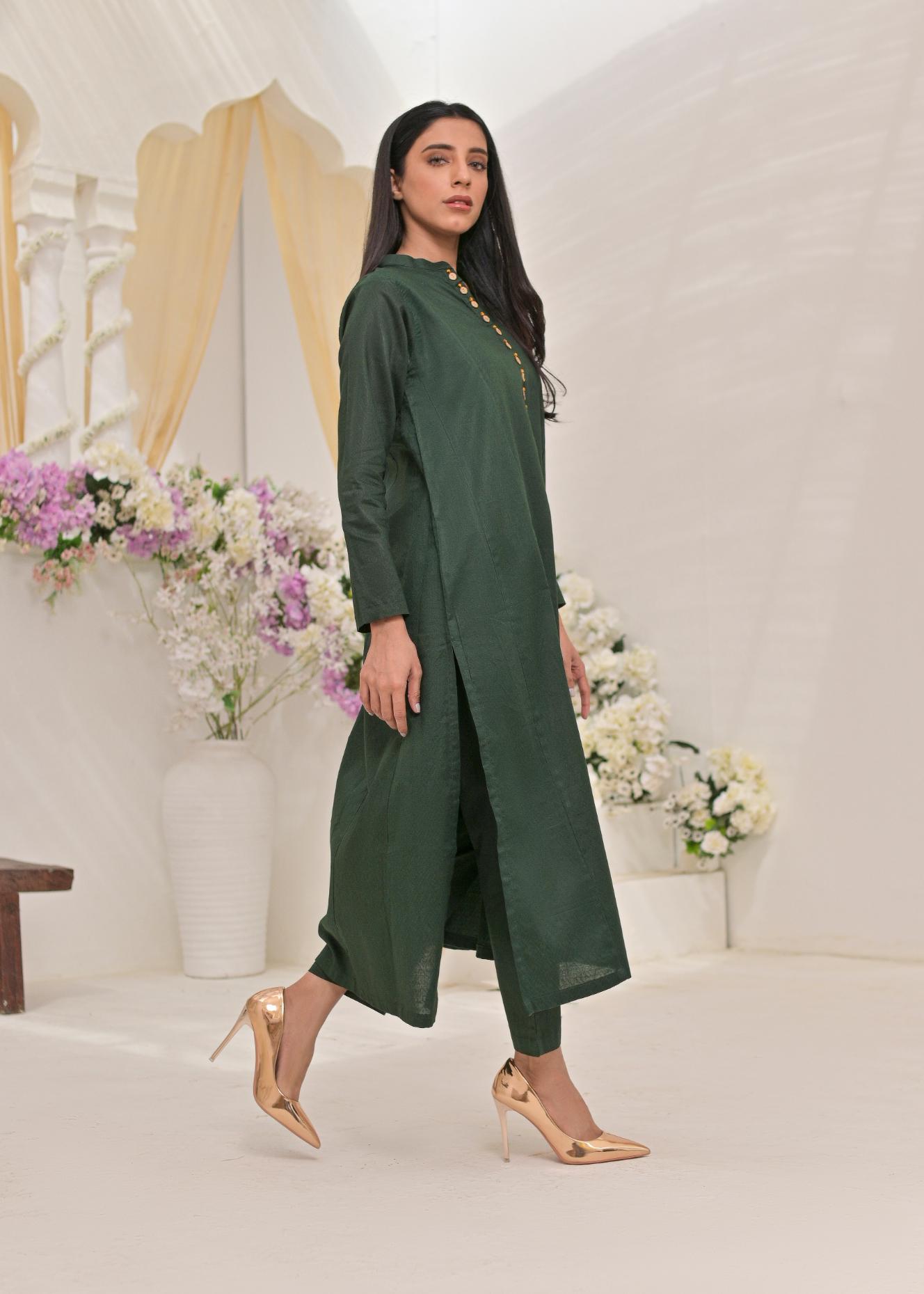 Jacquard 2pc -79320 bottleGreen