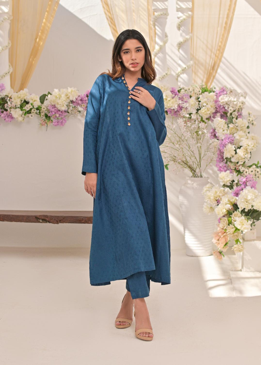 Jacquard 2pc -79320 zinc blue