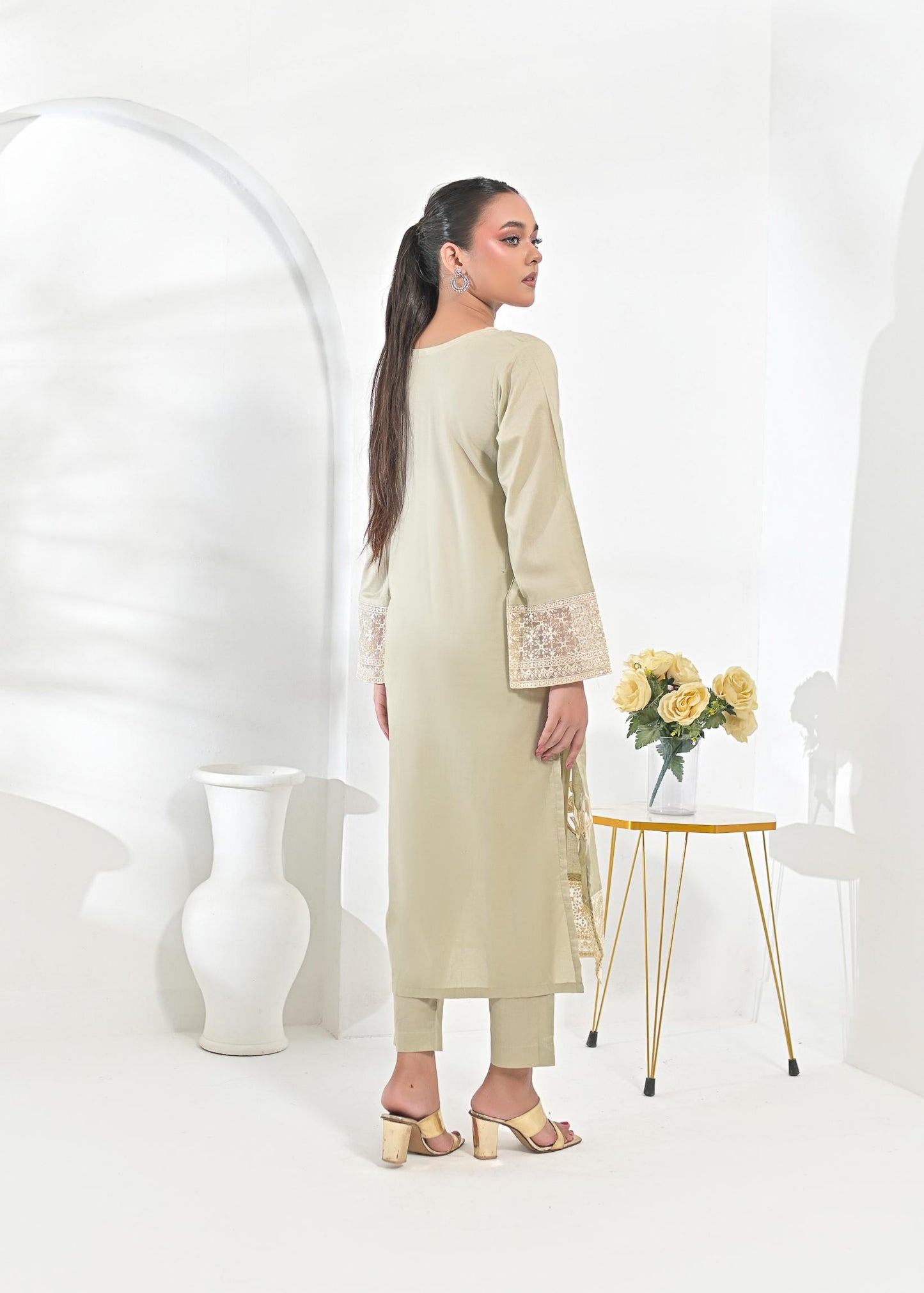 Cotton emb 2pc -78386 ivory