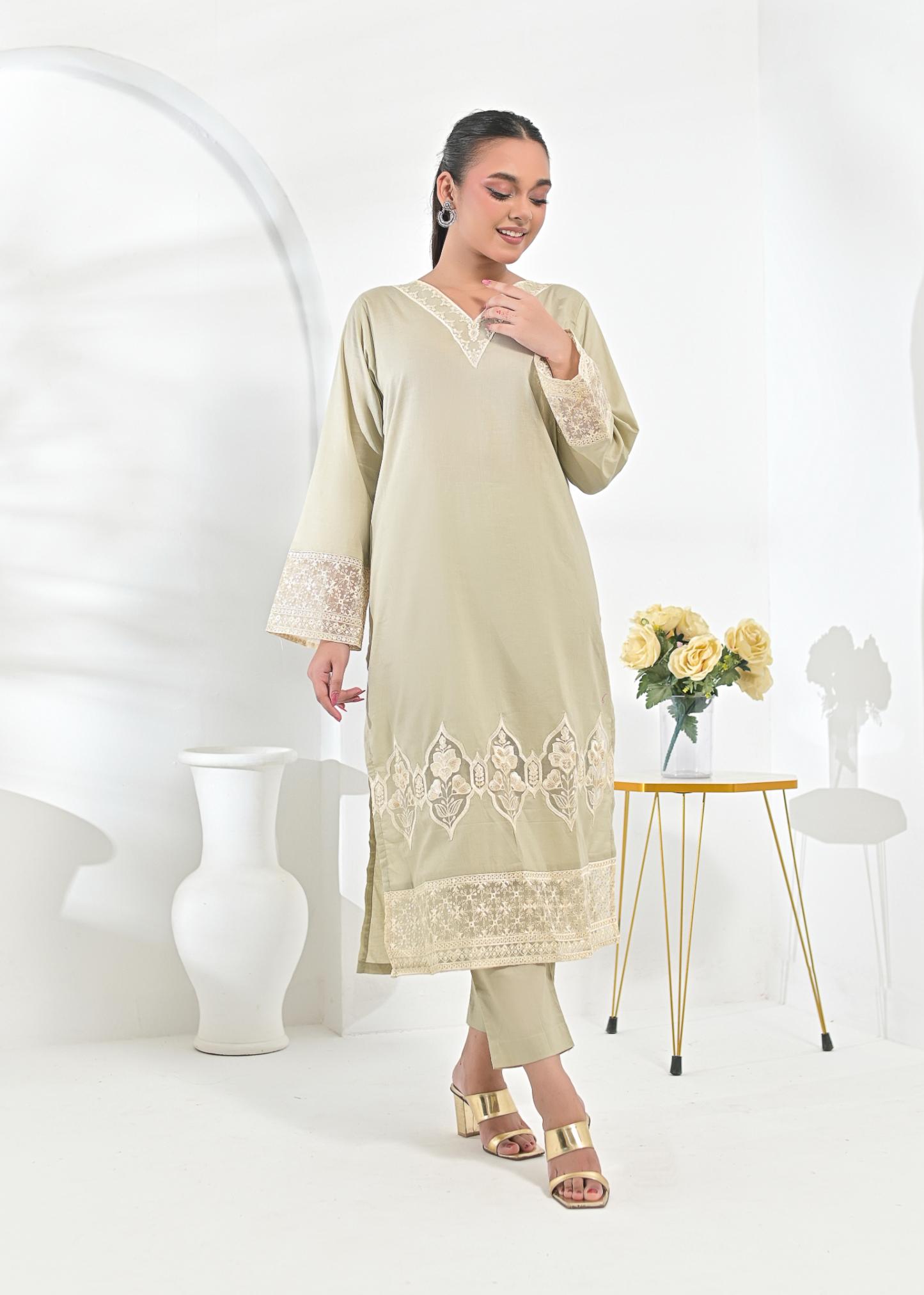 Cotton emb 2pc -78386 ivory