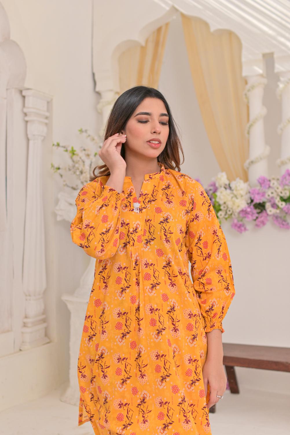 Lawn printed 79313 mustard3