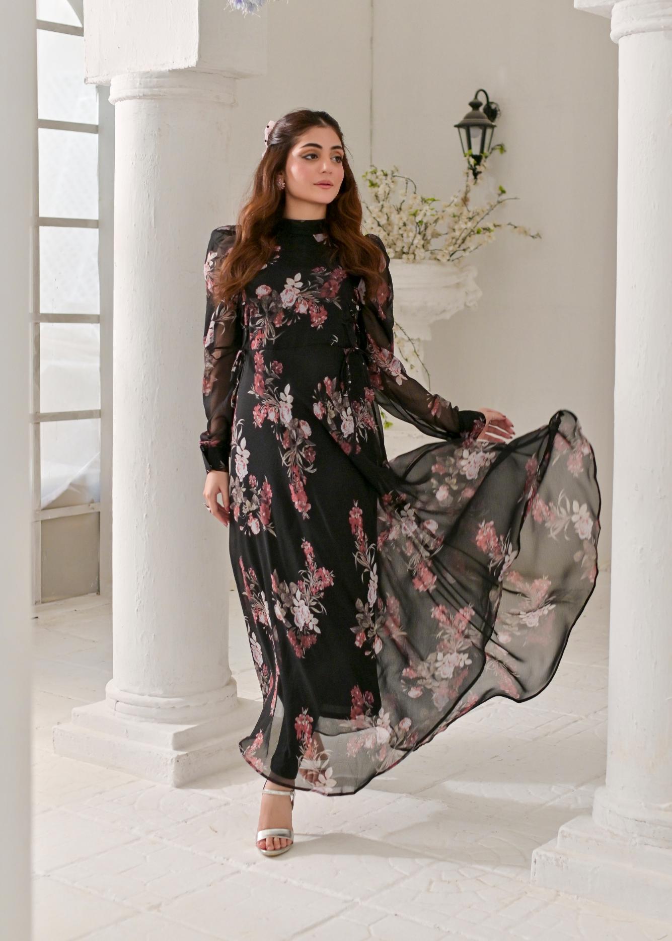 Chiffon maxi Blackluxe 10219