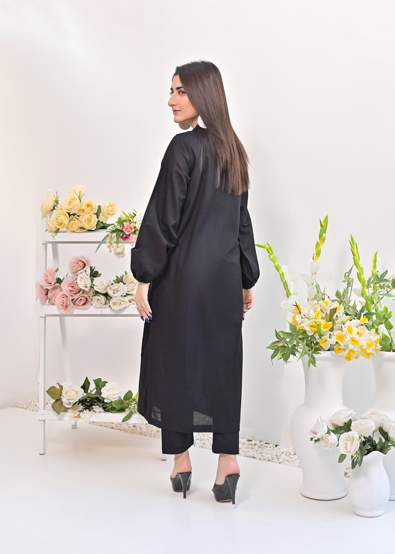khaddar 2pc -79251 black
