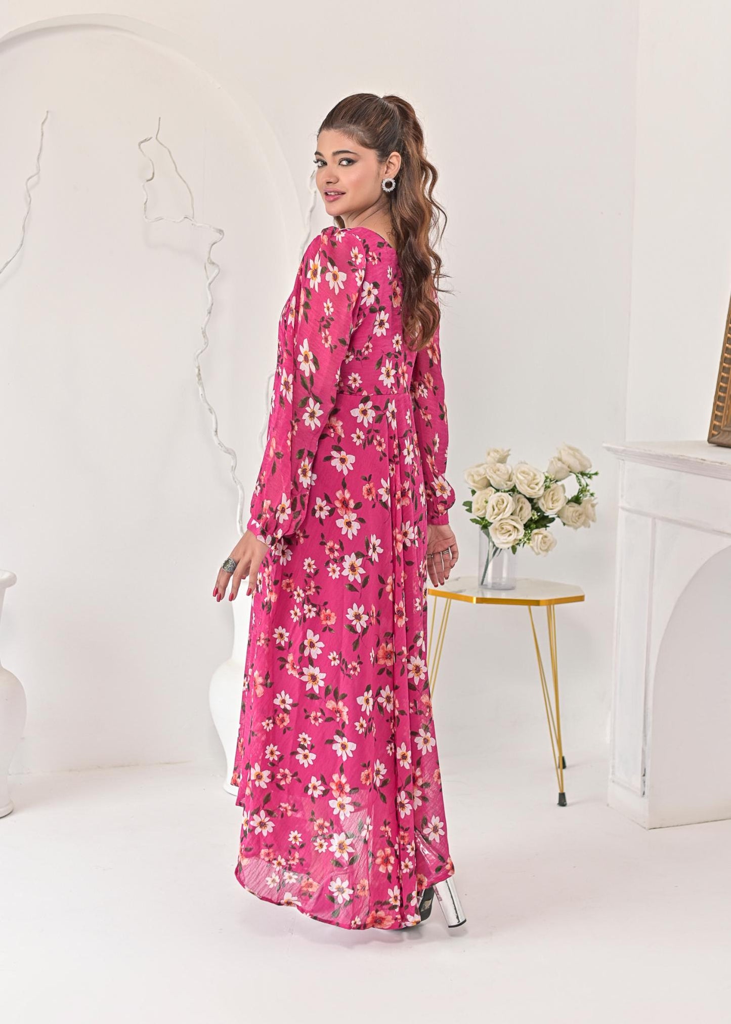 Chiffon maxi hotpnkfl 10214