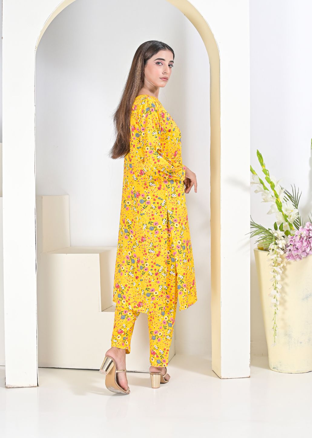 Linen 2pc set- Yellow 79041