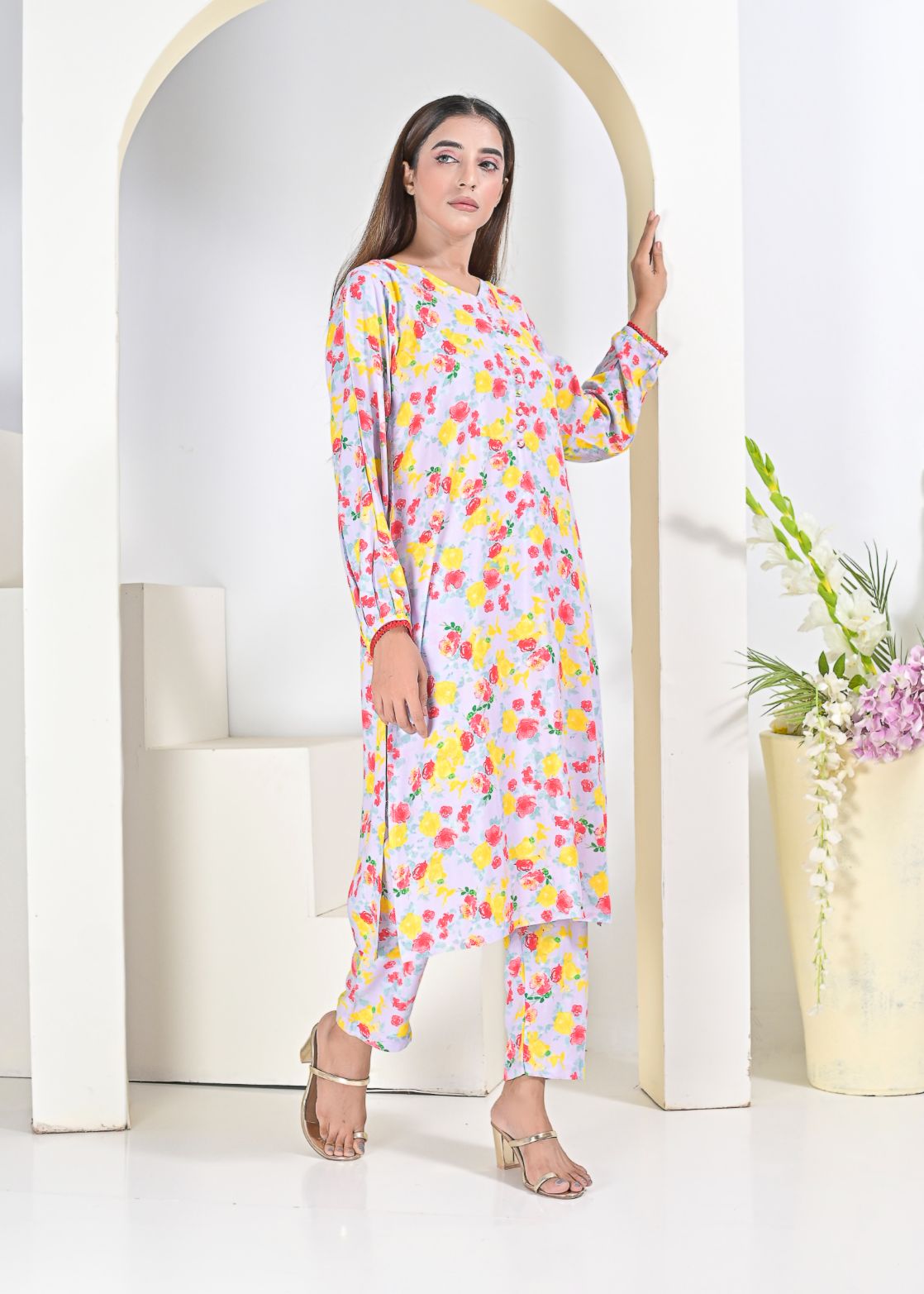 Linen 2pc set- lavanderR 79042