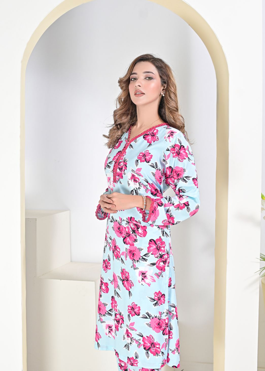 Linen 2pc skypnk 79074